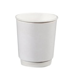 8 oz Çift Katlı Beyaz Karton Bardak 500 Adet