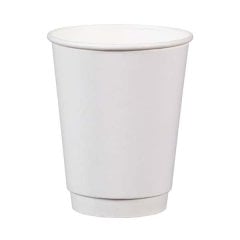 14 oz Çift Katlı Double Wall Beyaz Karton Bardak 500 Adet