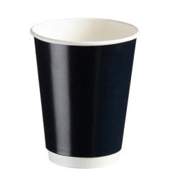 14 oz Çift Katlı Siyah Karton Bardak 500 Adet
